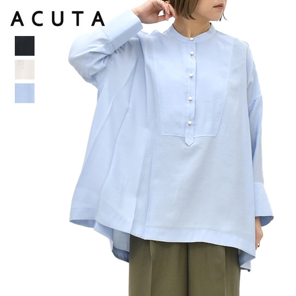 mizuiro ind ミズイロインド ストライプハーフスリーブバルーンシャツ