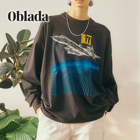 ��26SUMMER��Oblada ���֥�� ���ڡ�������T����� Ĺµ SPACE LONG TEE M2610CU14������̵���ۡ�ͽ���