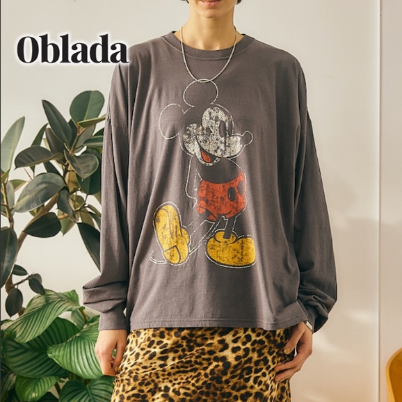 ��26SUMMER��Oblada ���֥�� �ߥå�������T����� Ĺµ MICKEY LONG TEE M2610CU27������̵���ۡ�ͽ���