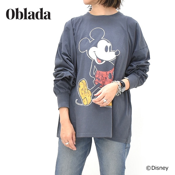 Oblada オブラダ ミッキーロングTシャツ 長袖 MICKEY LONG TEE
