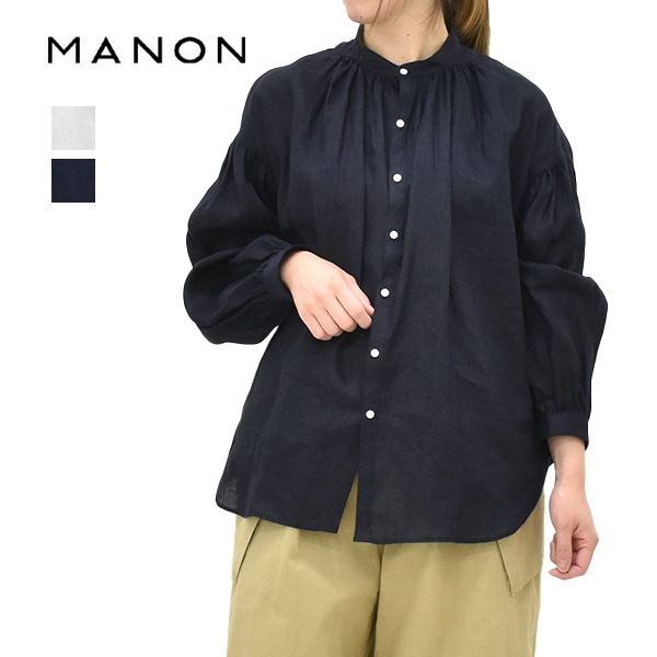 新品manon×HOSHIITODEAUaranciato別注 リネンブラウス manon（マノン