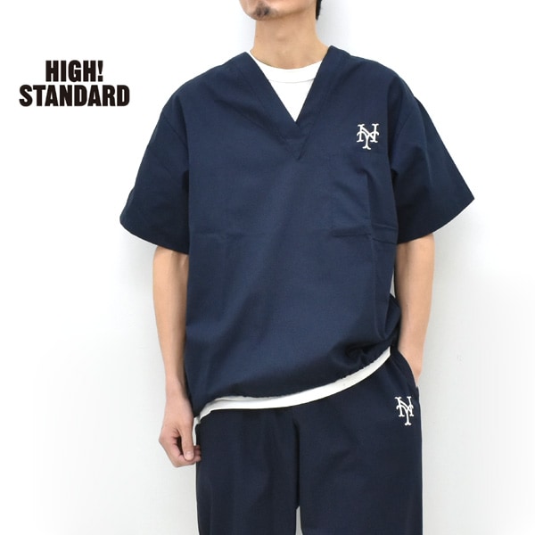 HIGH!STANDARD �ϥ������������ �˥塼�衼�� ������֥ȥåץ� NY EMBROIDERY SCRUB TOP W STRING 1019194������̵����