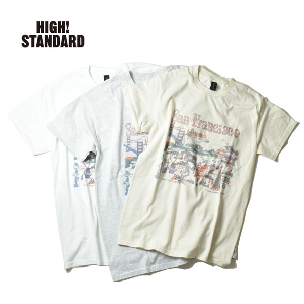 �ڥ�����/40%OFF��HIGH! STANDARD �ϥ������������ SF SIGHTSEEING MAP TEE ����ե�󥷥��� �ץ���T����� 1019585 ��ǥ����� ��� ��˥��å����ڥ���å��ݥ��Ȳġۡ�26 SUMMER SALE�ۡ����ʡ����Բġ�