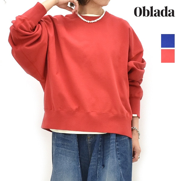 26SS】Oblada オブラダ W GAZETTE SWEAT ダブルガゼット スウェット