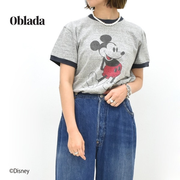 Oblada オブラダ MICKEY TEE ミッキー リンガーTシャツ F2510CU13