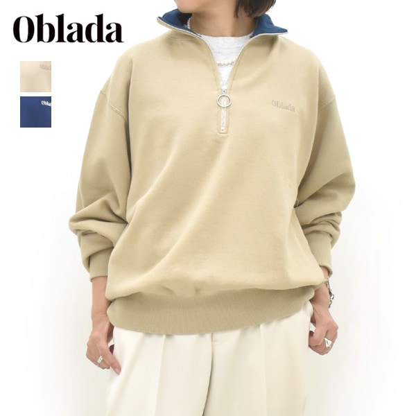 Oblada オブラダ ハーフジップ スウェット　CINCH 26FW】Oblada オブラダ HALF ZIP SWEAT ハーフジップスウェット