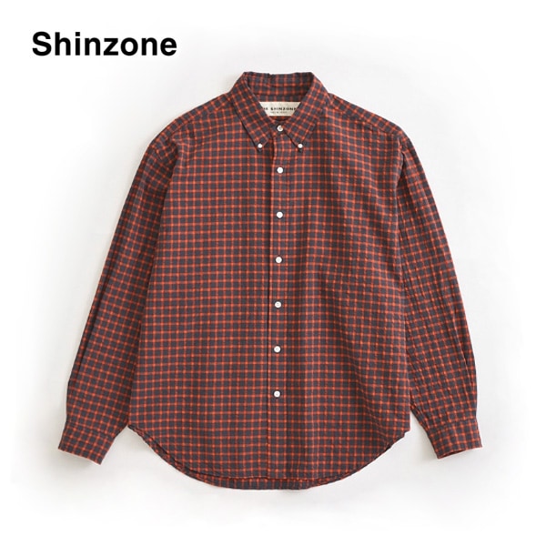 ��26AW��THE SHINZONE ���󥾡��� WASHED CHECKED DADDY SHIRT �����å���� �����å����ǥ������ Ĺµ 26AMSBL02 ��ǥ�����������̵���ۡ�ͽ���