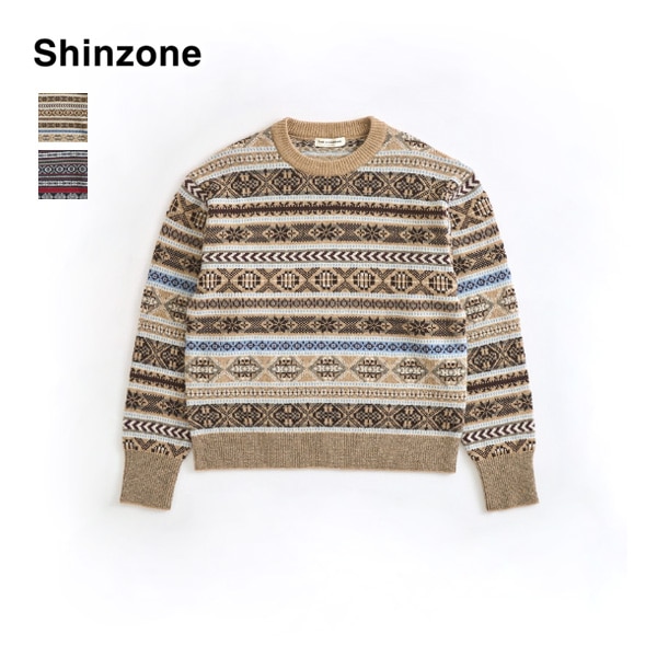 ��26AW��THE SHINZONE ���󥾡��� FAIR ISLE KNIT PULLOVER �ե��������� �˥åȥץ륪���С� 26AMSNI07 ��ǥ�����������̵���ۡ�ͽ���