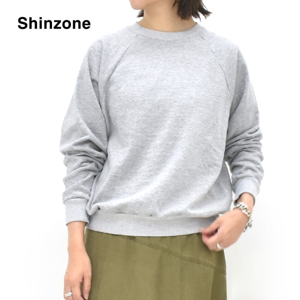 THE SHINZONE ���󥾡��� USEFUL SWEAT SHIRT �桼���ե륹�����åȥ���� ΢�ӥ��롼�ͥå��ץ륪���С� Ĺµ 26AMSCU01 ��ǥ�����������̵����