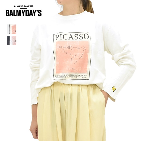 BALMYDAY'S �Х�ߡ��ǥ��� PICASSO L/S Tee �ԥ��� ���󥰥��꡼�� T����� Ĺµ BAL-26AW-CS27 ��ǥ������ڥ���å��ݥ��Ȳġ�