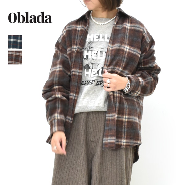 ��26FW��Oblada ���֥�� SHAGGY CHECK AUTHENTIC SHIRT ���㥮�������å� ��������ƥ��å������ F2610SH03������̵����