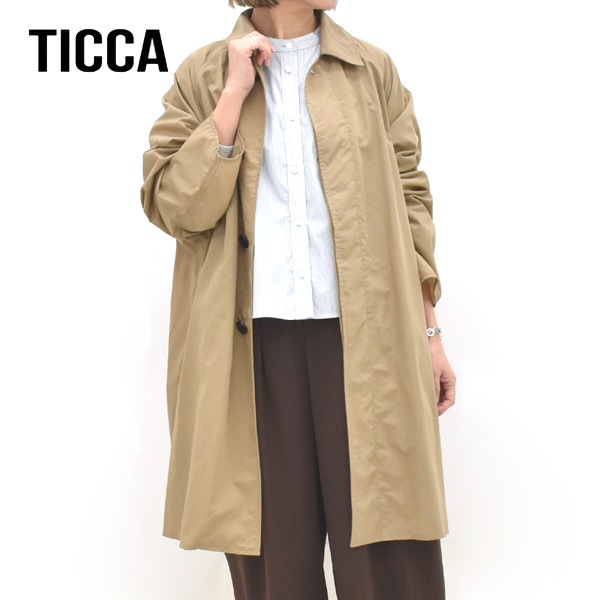 26SS】TICCA ティッカ ナイロンステンカラーコート TBFS-172