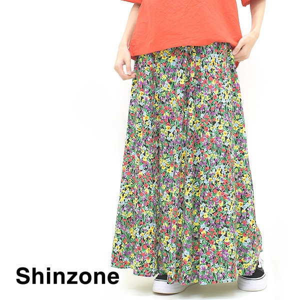 THE SHINZONE シンゾーン フラワースカート FLASHY FLOWER SKIRT