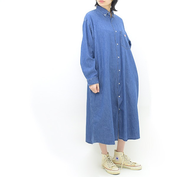DANTON ȥ ǥ˥󥬥꡼ ܥ󥷥ĥԡ " DENIM DUNGAREE B.D SHIRT DRESS" DT-G0049DUG ǥ̵