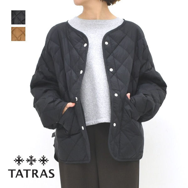 【極美品】 TATRAS チェスターコート キルティング チャコールグレー　M セール】 [撥水素材]中綿チェスターコート （ステンカラーコート