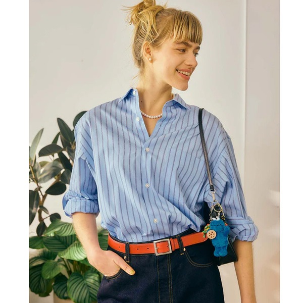 Oblada ���֥�� ���ȥ饤�ץ�������ƥ��å������ Ĺµ STRIPE AUTHENTIC SHIRT M2610SH08 ��ǥ�����������̵����