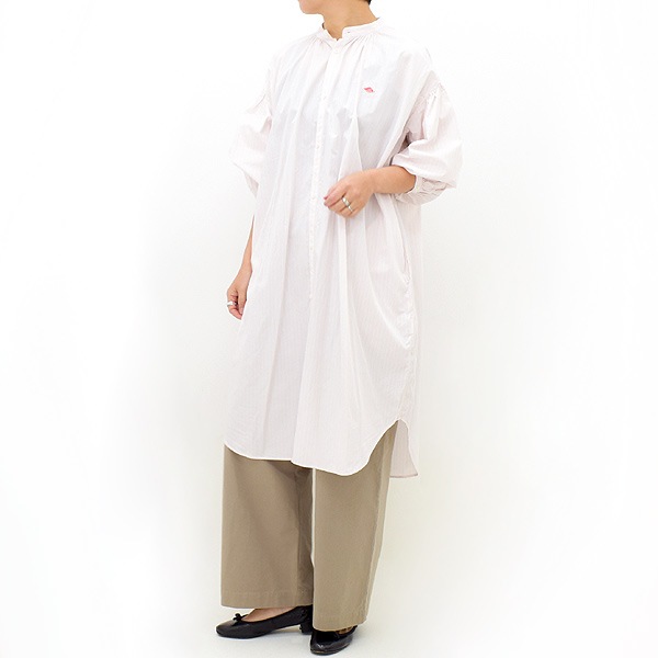 DANTON ����ȥ� ���åȥ�ݥץ�� �Х�ɥ��顼���󥰥���� ����˥å� COTTON POPLIN BAND COLLAR LONG SHIRT DT-B0228 RPL ��ǥ�����������̵����