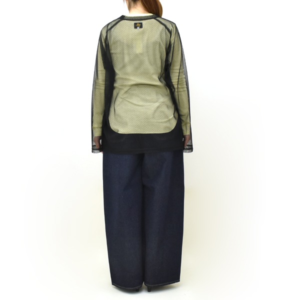 ��26SS��Needles �ˡ��ɥ륺 ���塼��ɥåȥ졼�� U�ͥå����åȥ��� L/S U/Neck Tee -Tulle Dot Lace- SX437������̵���ۡڥ���å��ݥ��Ȳġ�