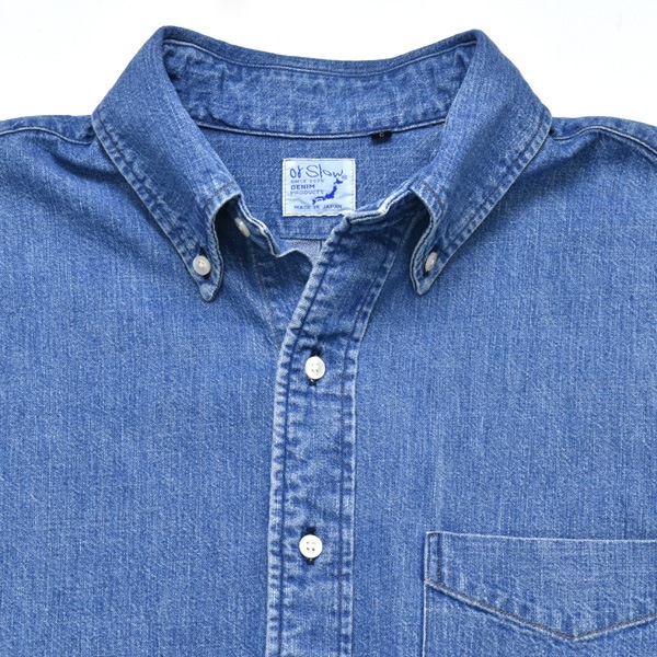 orSlow ���������� ����������� �ܥ�������� �ǥ˥ॷ��� �桼���� STANDARD BUTTON DOWN SHIRT DENIM USED 01-8112-95������̵����