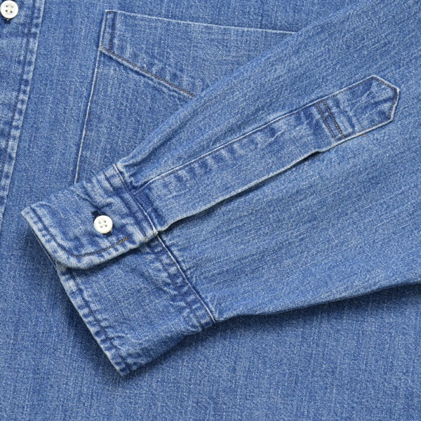 orSlow ���������� ����������� �ܥ�������� �ǥ˥ॷ��� �桼���� STANDARD BUTTON DOWN SHIRT DENIM USED 01-8112-95������̵����