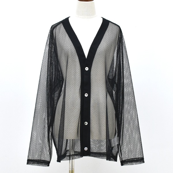��26SS��Needles �ˡ��ɥ륺 ���塼��ɥåȥ졼�� V�ͥå������ǥ����� V-Neck Cardigan -Tulle Dot Lace- SX438������̵���ۡڥ���å��ݥ��Ȳġ�