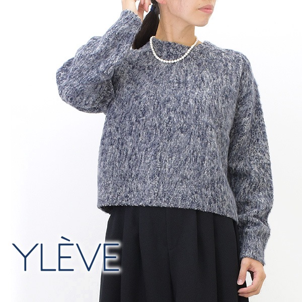 YLEVE ���졼�� BABY ALPACA BRASHED KN P/O �٥ӡ�����ѥ� �֥�å���� �ץ륪���С� �˥å� 168-3260084 ��ǥ�����������̵����