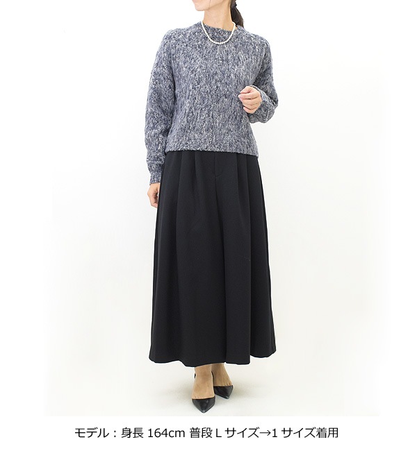 YLEVE ���졼�� BABY ALPACA BRASHED KN P/O �٥ӡ�����ѥ� �֥�å���� �ץ륪���С� �˥å� 168-3260084 ��ǥ�����������̵����