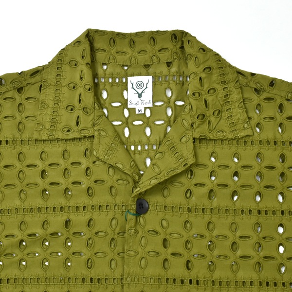 ��26SS��South2 West8 �������ġ��������ȥ����� ���Хʥ���� ���åȥ���ɽ� Cabana Shirt -Cutwork Embroidery- SX701������̵���ۡڥ���å��ݥ��Ȳġ�