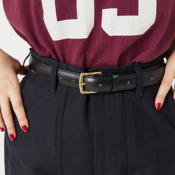 THE SHINZONE ���󥾡��� PLUMP BELT �쥶���٥�� 23AMSIT06 �ڥ֥�å�/�ܥ�ɡ�/�֥饦��ۡ�����̵����