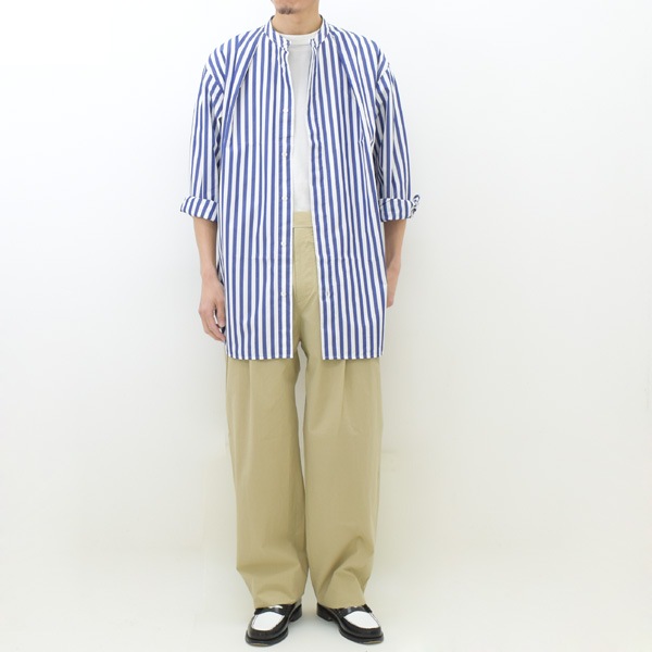 :colon  1in-Pleats Long shirt -Blue Stripes- 1ץ꡼ 󥰥 ȥ饤 CSH-1-23S2̵