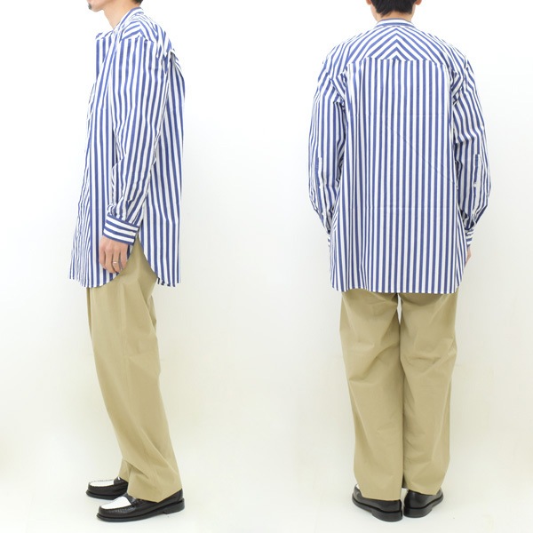 :colon  1in-Pleats Long shirt -Blue Stripes- 1ץ꡼ 󥰥 ȥ饤 CSH-1-23S2̵