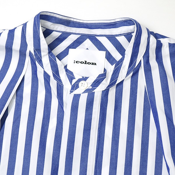 :colon  1in-Pleats Long shirt -Blue Stripes- 1ץ꡼ 󥰥 ȥ饤 CSH-1-23S2̵