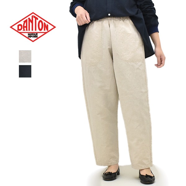 DANTON ダントン コットンリネンイージーパンツ JD-2540WEL レディース