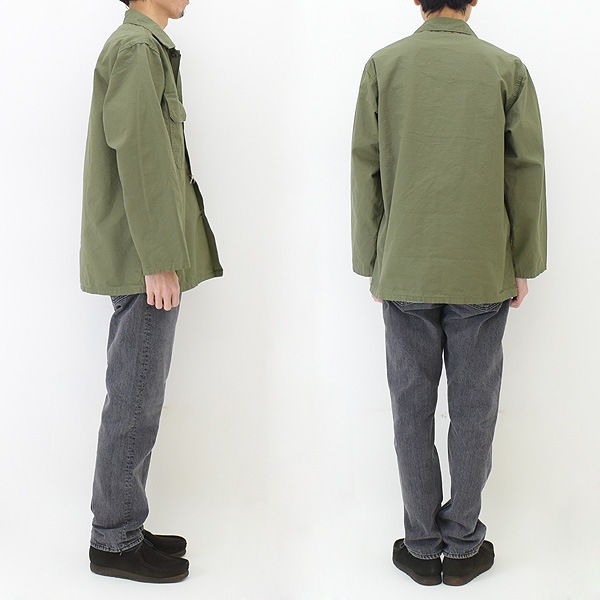 ���������� �ȥ������ѡ� �ե��ƥ���������� �ߥ꥿�꡼����� ��åץ��ȥå� orSlow TROOPER FATIGUE SHIRT RIPSTOP ARMY 01-8048-76������̵����