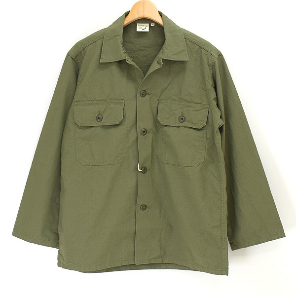 ���������� �ȥ������ѡ� �ե��ƥ���������� �ߥ꥿�꡼����� ��åץ��ȥå� orSlow TROOPER FATIGUE SHIRT RIPSTOP ARMY 01-8048-76������̵����