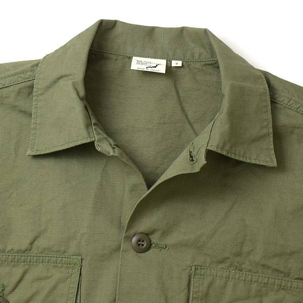 ���������� �ȥ������ѡ� �ե��ƥ���������� �ߥ꥿�꡼����� ��åץ��ȥå� orSlow TROOPER FATIGUE SHIRT RIPSTOP ARMY 01-8048-76������̵����