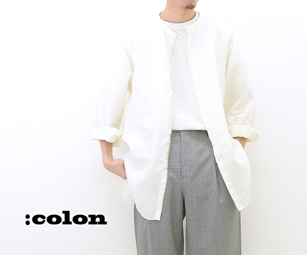 :colon  Henly neck Shirt -Highcount Linen- إ꡼ͥå ϥȥͥ CSH-5-23S2̵