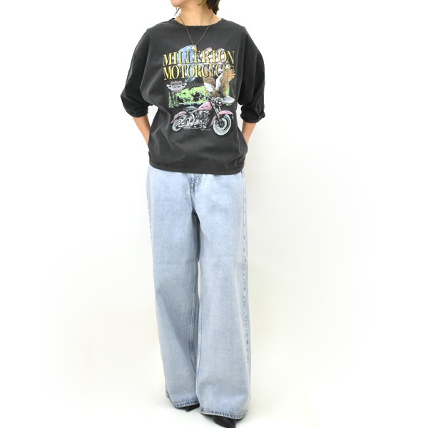 YLEVE 졼 ϥȥ磻ɥǥ˥ѥ 13.5oz DENIM HIGH WAIST WIDE FADE 168-4240032̵