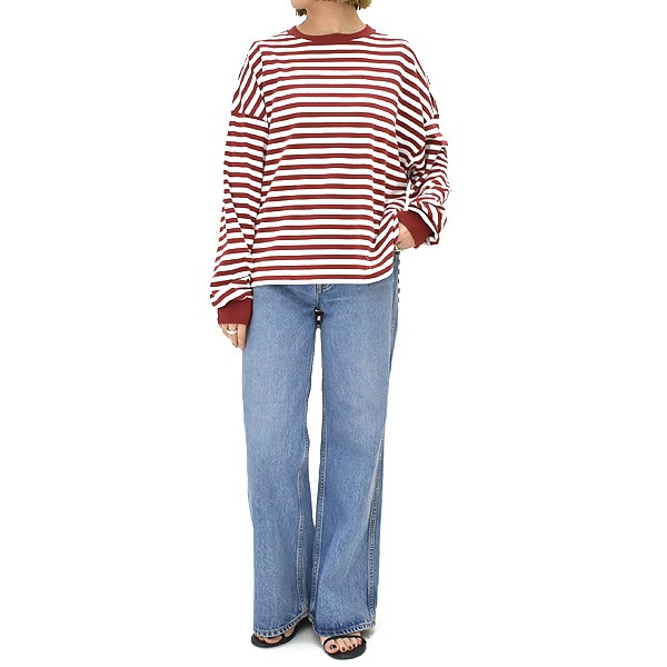 THE SHINZONE ���󥾡��� FRENCH STRIPED LONG SLEEVE TEE �ե������ȥ饤�ץ��󥰥��꡼��T����� �ܡ����� 25SMSCU04 ��ǥ�����������̵����