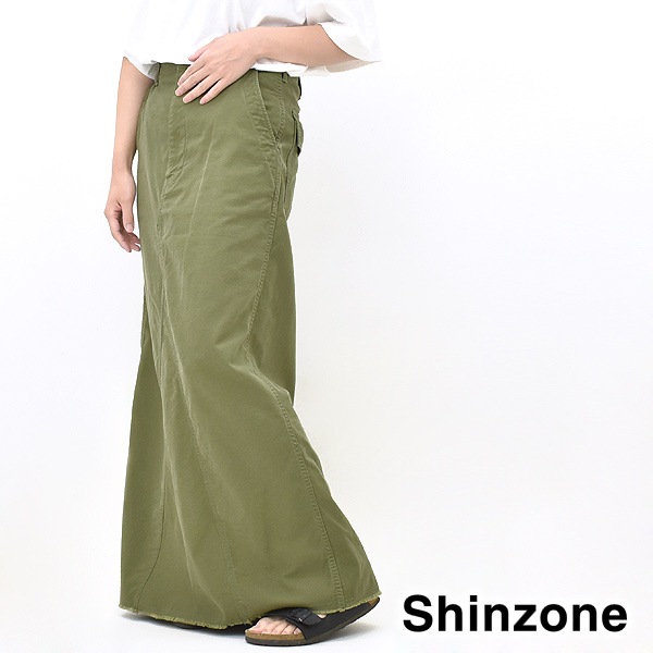 24MID-SUMMERTHE SHINZONE 󥾡 åɥ٥ WASHED BAKER SKIRT 24MMSSK04 ǥ̵