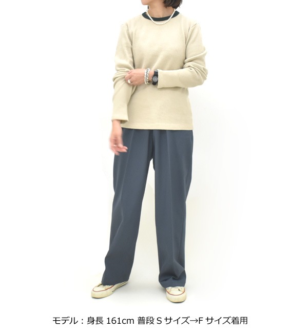 Oblada ���֥�� WAFFLE LONG SLEEVE ��åե���󥰥��꡼�֥���� ����T Ĺµ ̵�� F2610CU04 ��ǥ������ڥ���å��ݥ��Ȳġ�