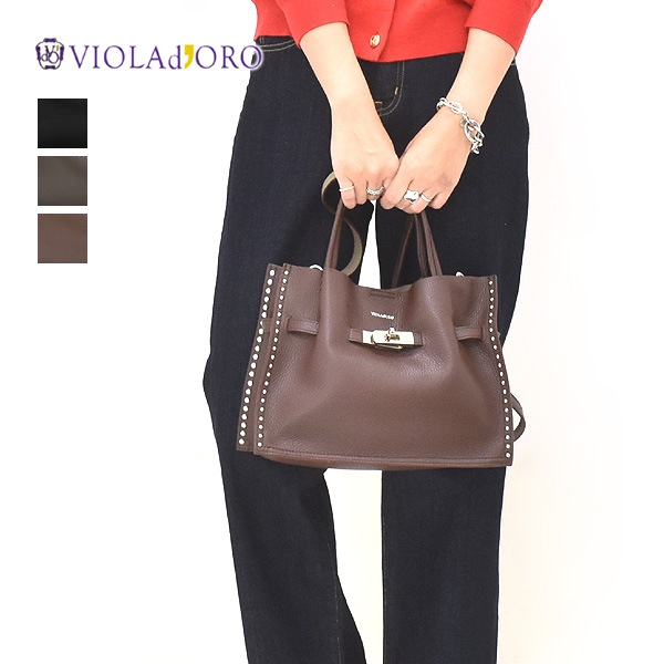 VIOLAd'ORO ��������ɡ��� "MIRO" �����ꥢ��W�ե����� �����å��դ� �쥶���ȡ��ȥХå� V-8993������̵����