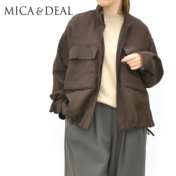 MICA&DEAL マイカアンドディール スタンドカラーシアーブルゾン