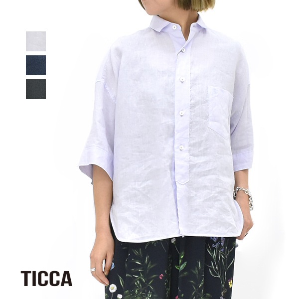 TICCA ティッカ リネン半袖シャツ TBES-404 レディース【送料無料