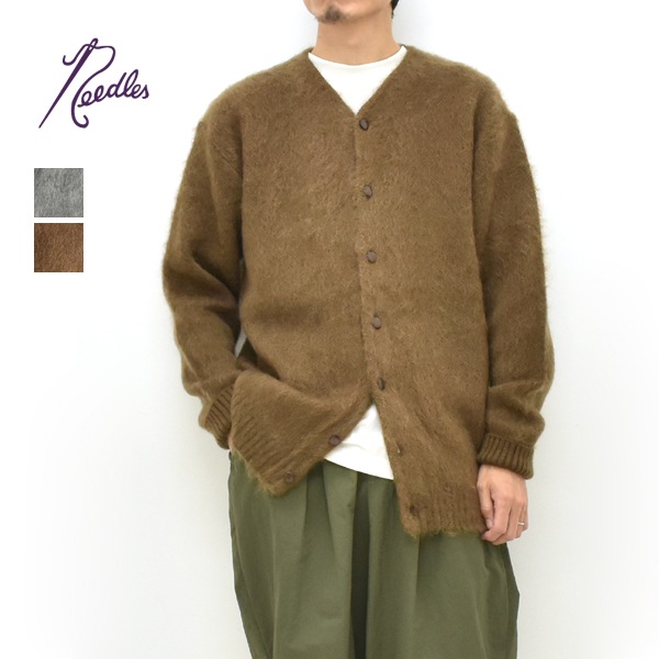 26FW】Needles ニードルズ モヘア クルーネックカーディガン Mohair