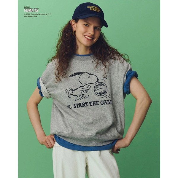 THE SHINZONE ���󥾡��� PEANUTS HALF SLEEVE SWEAT SHIRT �ԡ��ʥå� �������å�T����� 26MMSCU17 ��ǥ�����������̵����
