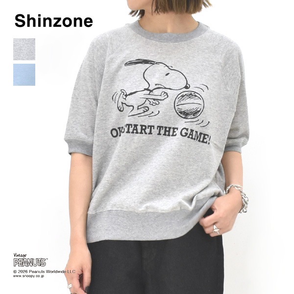 THE SHINZONE ���󥾡��� PEANUTS HALF SLEEVE SWEAT SHIRT �ԡ��ʥå� �������å�T����� 26MMSCU17 ��ǥ�����������̵����