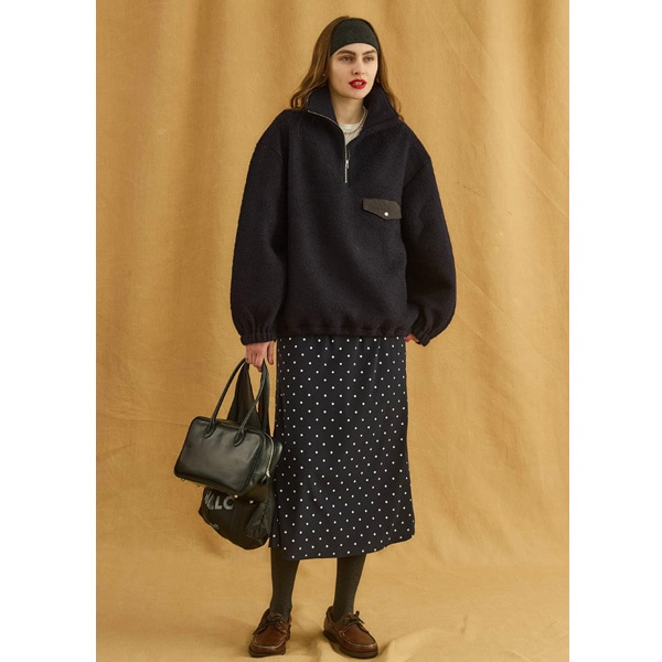 ��26FW��Oblada ���֥�� WOOL FLEECE TOPS ������ե꡼�� �ϡ���ZIP�ץ륪���С� F2610CU03 ��ǥ�����������̵���ۡ�ͽ���
