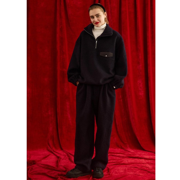 ��26FW��Oblada ���֥�� WOOL FLEECE TOPS ������ե꡼�� �ϡ���ZIP�ץ륪���С� F2610CU03 ��ǥ�����������̵���ۡ�ͽ���