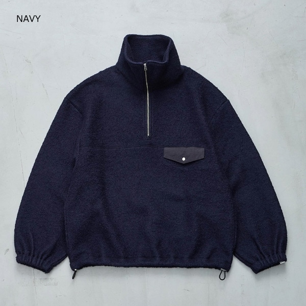 ��26FW��Oblada ���֥�� WOOL FLEECE TOPS ������ե꡼�� �ϡ���ZIP�ץ륪���С� F2610CU03 ��ǥ�����������̵���ۡ�ͽ���